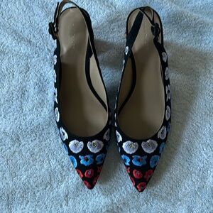 Party/Holiday Pumps. Heel is 2.5 inches.  Ann Taylor Holiday shoes